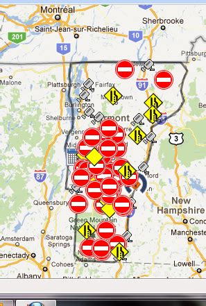 Vermont DOT Accidents And Warnings Page. . 511 road conditions vt